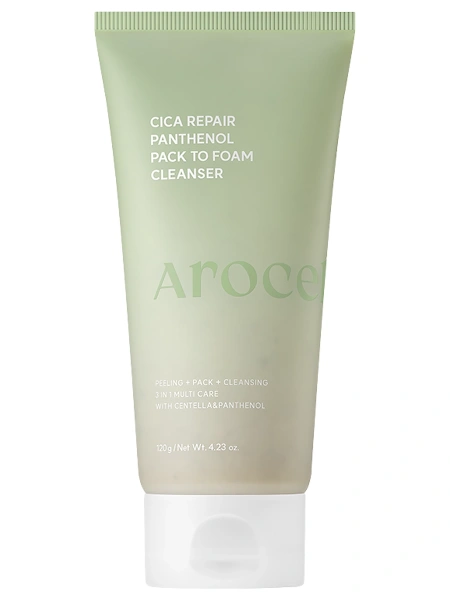 Очищающая маска-пенка с центеллой и пантенолом AROCELL Cica Repair Panthenol Pack To Foam Cleanser, 120 гр