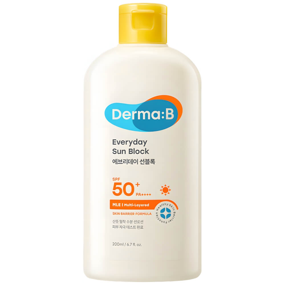 Ламеллярный солнцезащитный лосьон для лица и тела Derma:B Everyday Sun Block SPF50+ PA++++, 200 мл