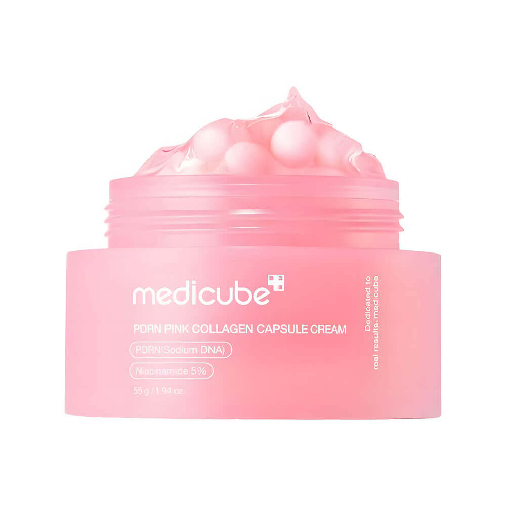Укрепляющий капсульный крем с ПДРН и пептидами medicube PDRN Pink Collagen Capsule Cream, 55 мл